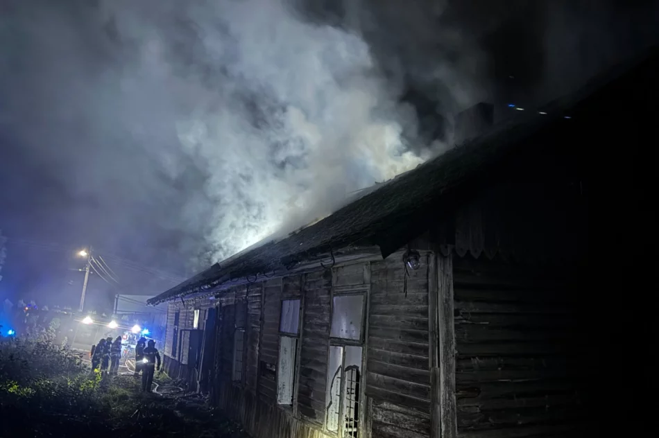 Nocny pożar w Limanowej - zdjęcie 5