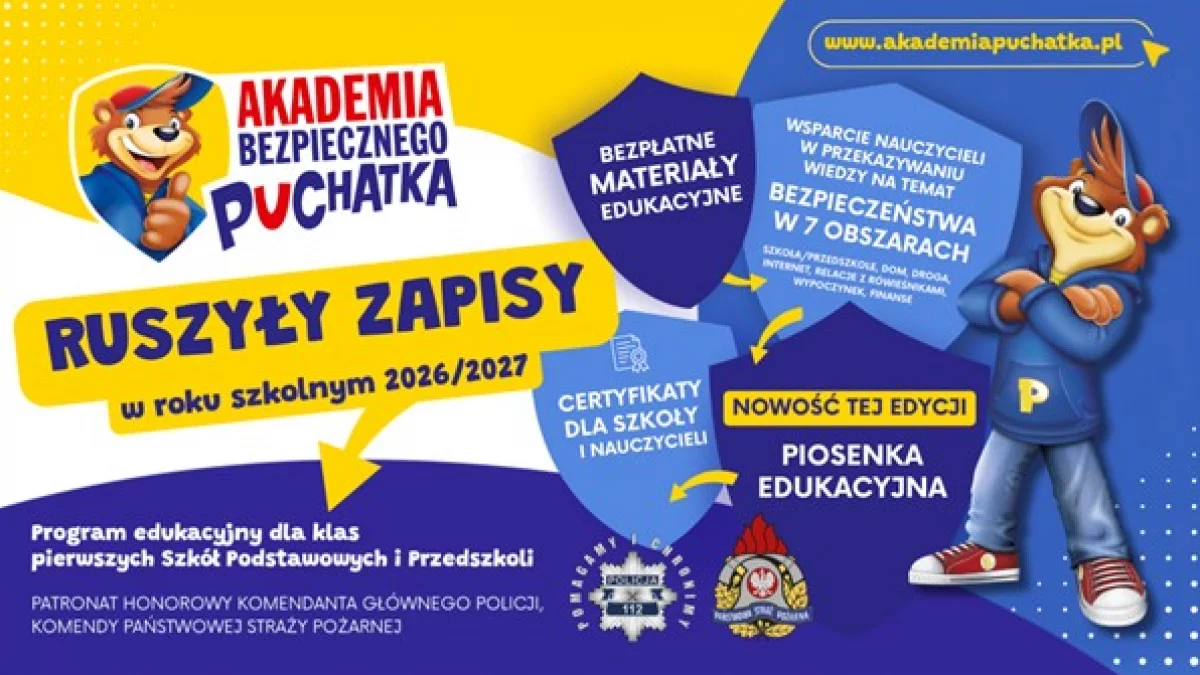 Mądrzej, pewniej, RAZEM! Trwają zapisy do Akademii Bezpiecznego Puchatka - jednego z największych bezpłatnych programów edukacyjnych w Polsce