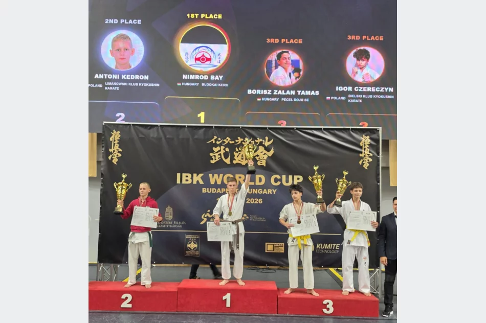 Cztery medale zawodników Limanowskiego Klubu Kyokushin Karate podczas Pucharu Świata w Budapeszcie - zdjęcie 7