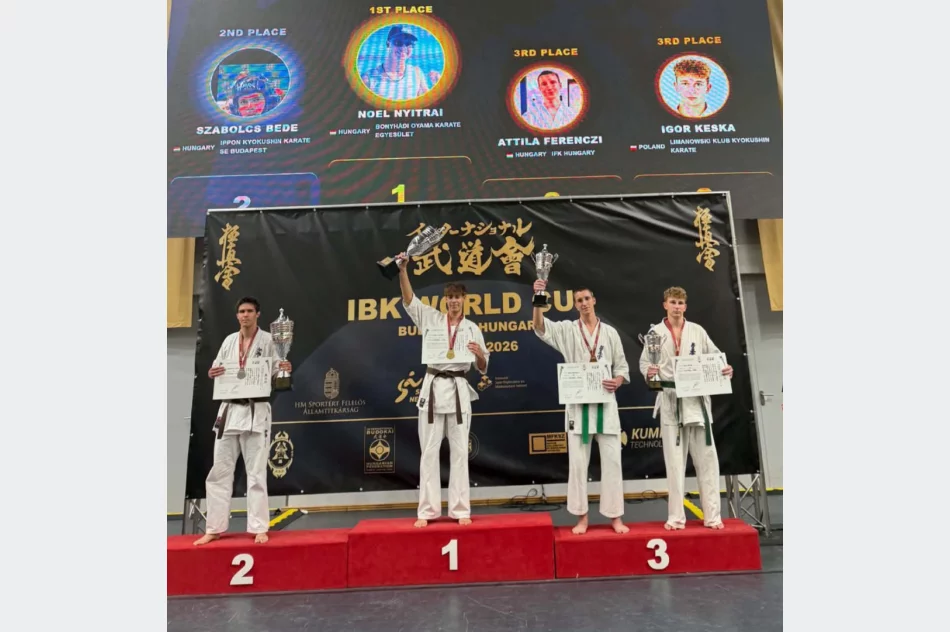 Cztery medale zawodników Limanowskiego Klubu Kyokushin Karate podczas Pucharu Świata w Budapeszcie - zdjęcie 8