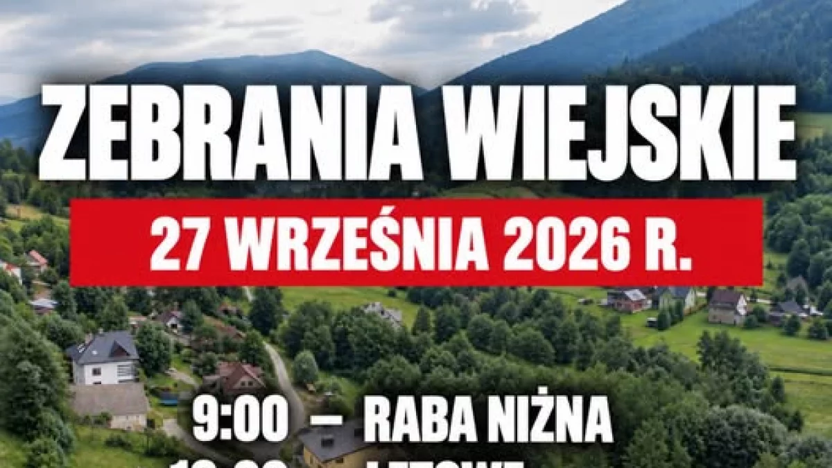 Zebrania wiejskie w czterech miejscowościach Gminy Mszana Dolna