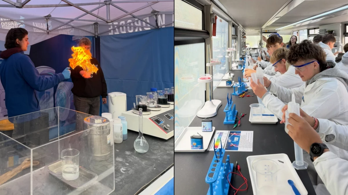 Mobilne laboratorium Fundacji ORLEN w ZS nr 1 w Limanowej 