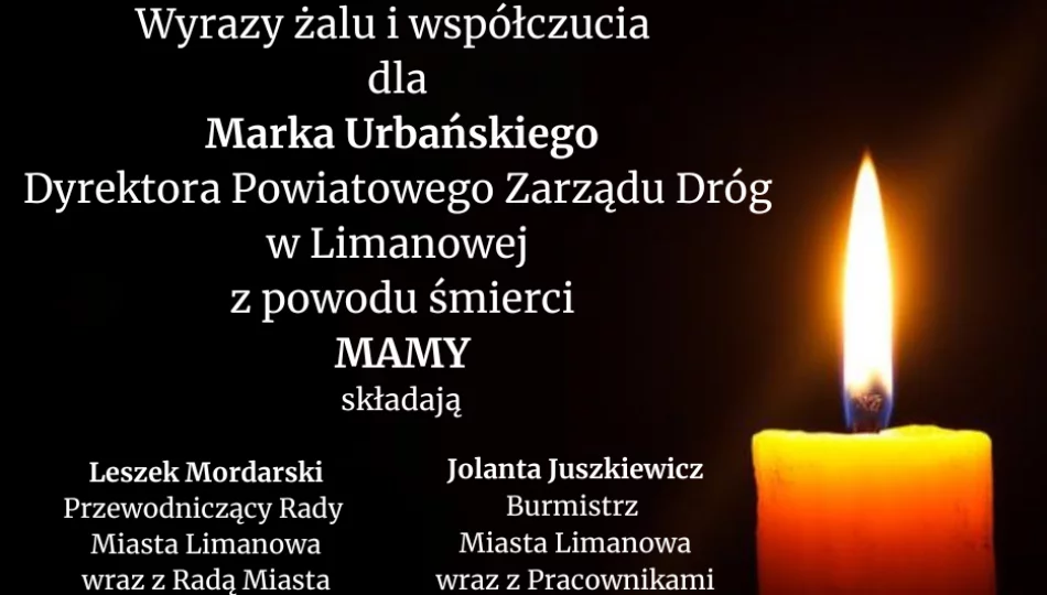 Kondolencje dla Marka Urbańskiego - zdjęcie 1