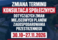 Zmiana terminu konsultacji społecznych MPZP.  - zdjęcie główne