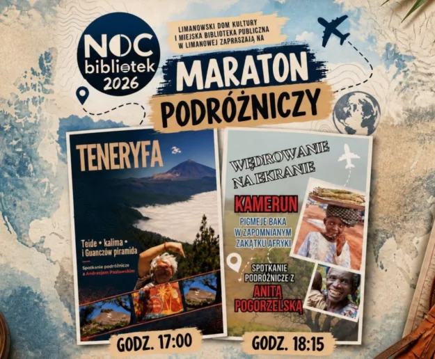 Maraton Podróżniczy podczas Nocy Bibliotek 2026. Teneryfa i Kamerun w jeden wieczór! - Zdjęcie główne