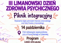 III Limanowski Dzień Zdrowia Psychicznego – 14 października na terenie Parku Rekreacyjno-Wypoczynkowego przy ul. Kusocińskiego - zdjęcie główne