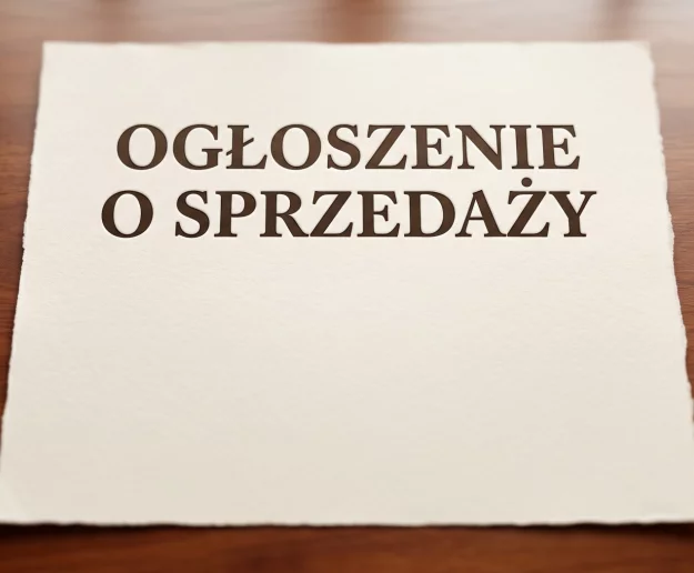 Ogłoszenie o sprzedaży - zdjęcie główne
