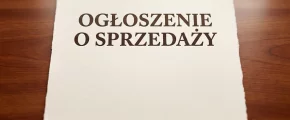Ogłoszenie o sprzedaży - zdjęcie główne