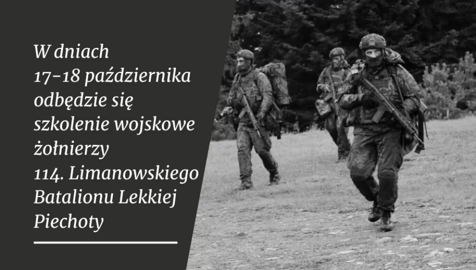 Szkolenie żołnierzy WOT na terenie Limanowej w dniach 17–18 października - zdjęcie 1