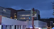 Pożar przy szpitalu, na miejscu 5 zastępów straży i policja - zdjęcie 5