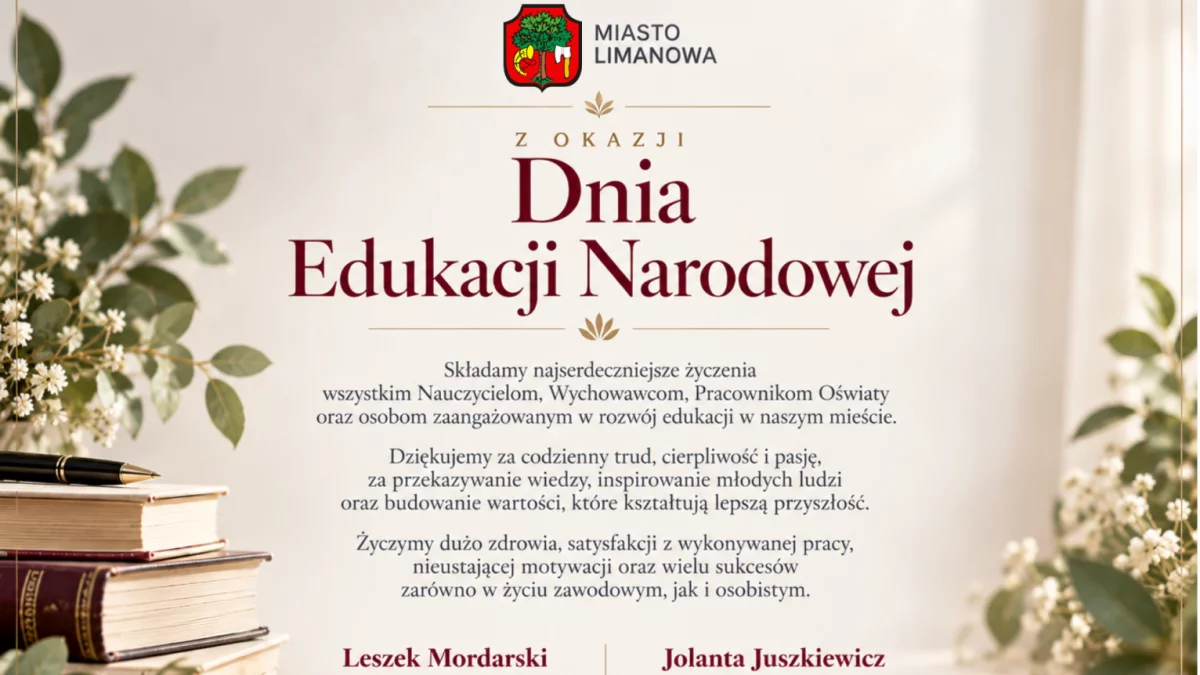 Życzenia z okazji Dnia Edukacji Narodowej
