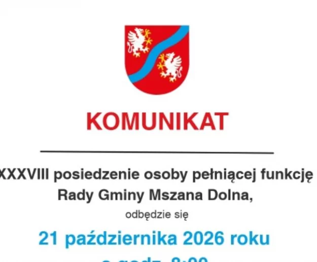 XXXVIII posiedzenie osoby pełniącej funkcję Rady Gminy Mszana Dolna - Zdjęcie główne