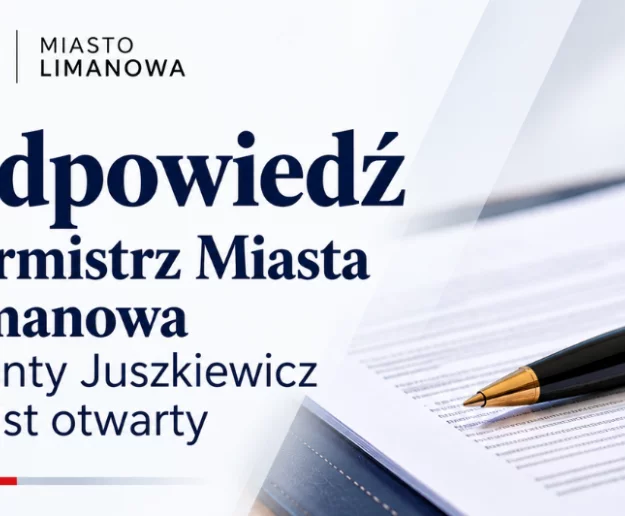 Odpowiedź Burmistrz Miasta Limanowa na list otwarty - Zdjęcie główne