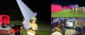 Upadek drona bojowego i ranni - tak ćwiczyli strażacy  - zdjęcie główne