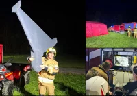 Upadek drona bojowego i ranni - tak ćwiczyli strażacy  - zdjęcie główne