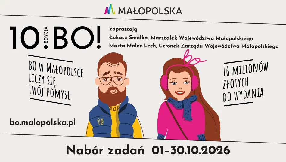 Budżet Obywatelski Województwa Małopolskiego: zgłoś pomysł do 30 października. - zdjęcie 1