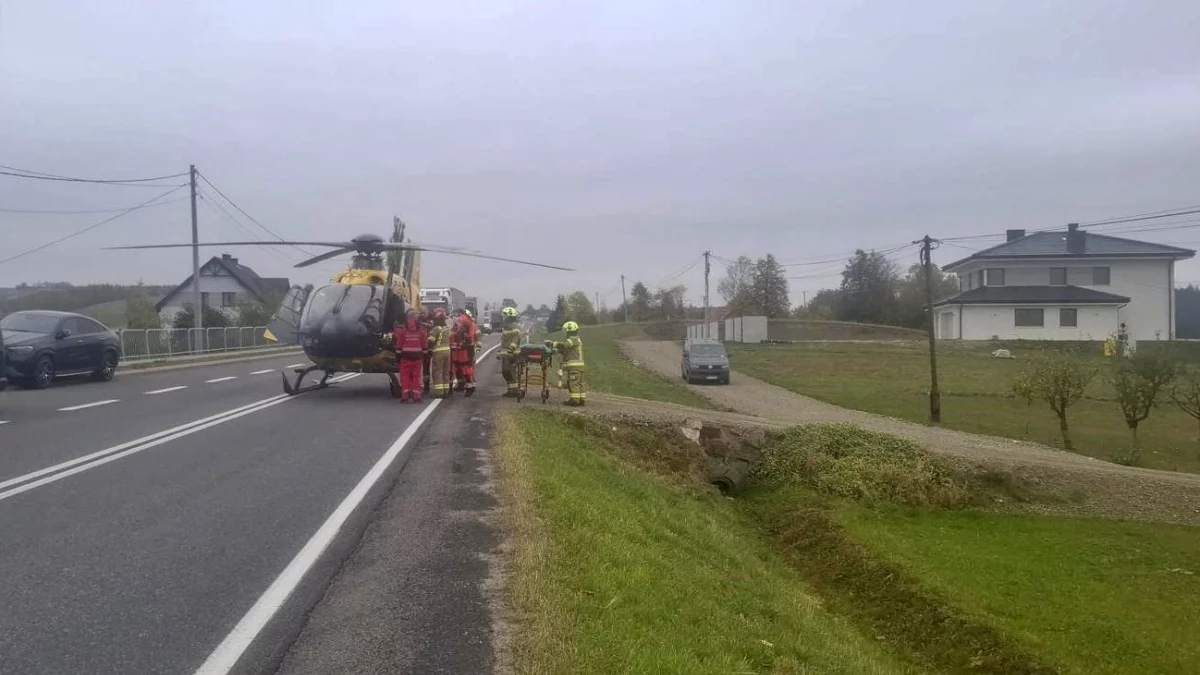 Poważny wypadek, wezwano LPR.