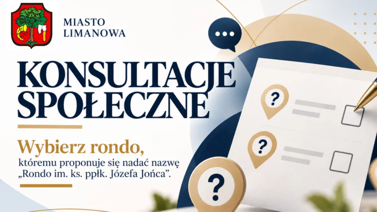 Ruszają konsultacje społeczne w sprawie nazwy ronda w Limanowej