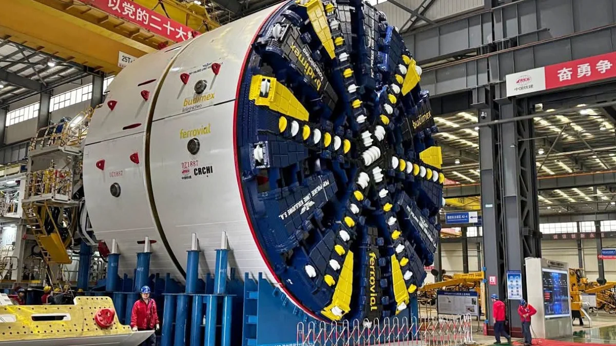 Trzecia tarcza TBM do budowy tunelu kolejowego na odcinku Podłęże–Gdów projektu Podłęże–Piekiełko