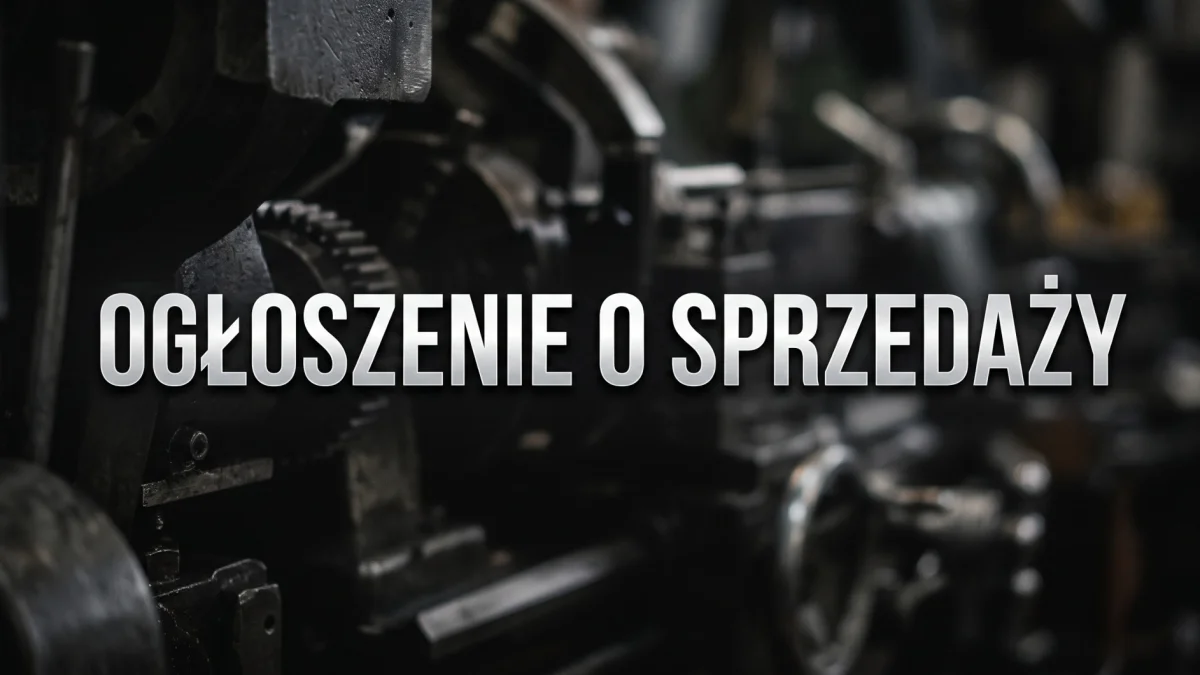 Meblomet sprzedaje maszyny i urządzenia. Oferty można składać do 6 listopada
