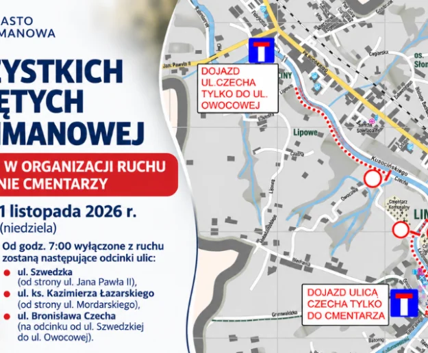 Wszystkich Świętych w Limanowej – zmiany w organizacji ruchu w rejonie cmentarzy - Zdjęcie główne