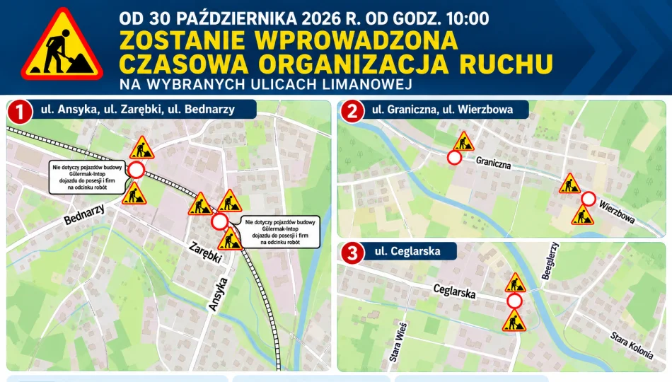 Od 30 października zostanie wprowadzona czasowa organizacja ruchu na wybranych ulicach w związku z budową linii kolejowej - zdjęcie 1
