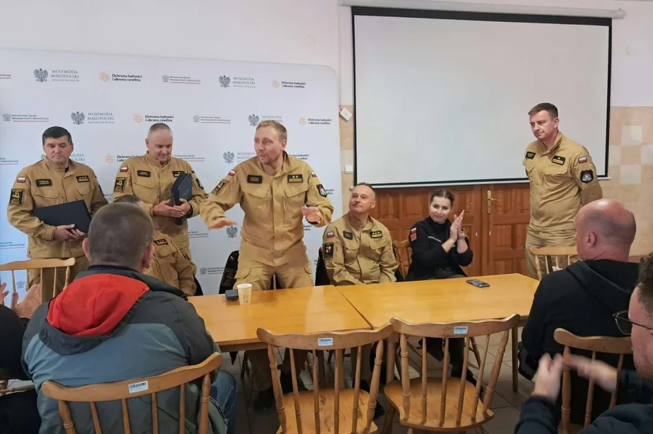 Szkolenie z zakresu ochrony ludności i obrony cywilnej z udziałem Burmistrz Miasta Limanowa - zdjęcie 3