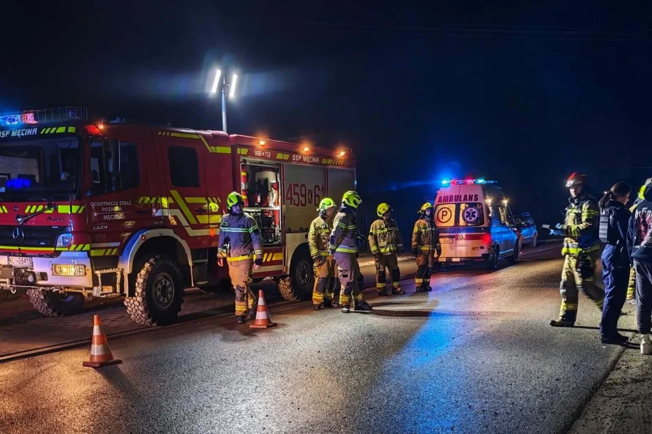 Nocne zderzenie z drzewem. Kierowca trafił do szpitala - zdjęcie 2
