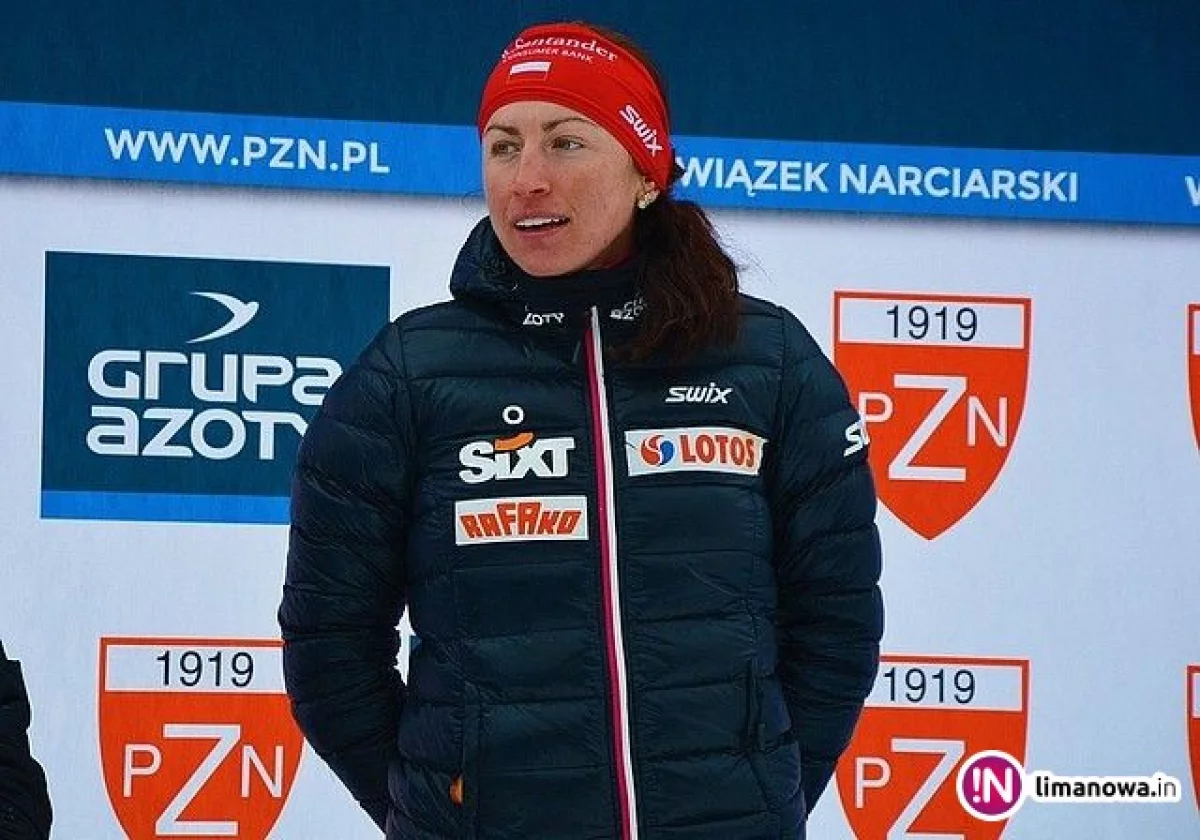 Justyna Kowalczyk na podium w Szwajcarii