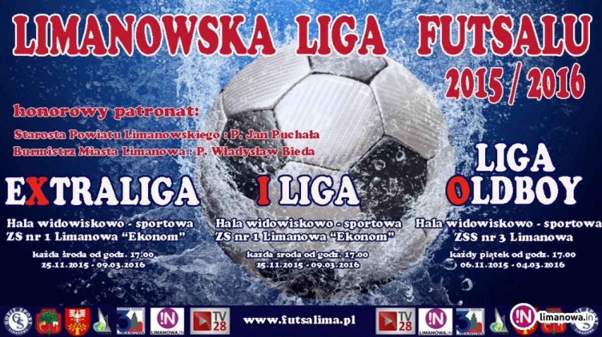 Pełne składy drużyn limanowskiej ligi futsalu. Początek rozgrywek.