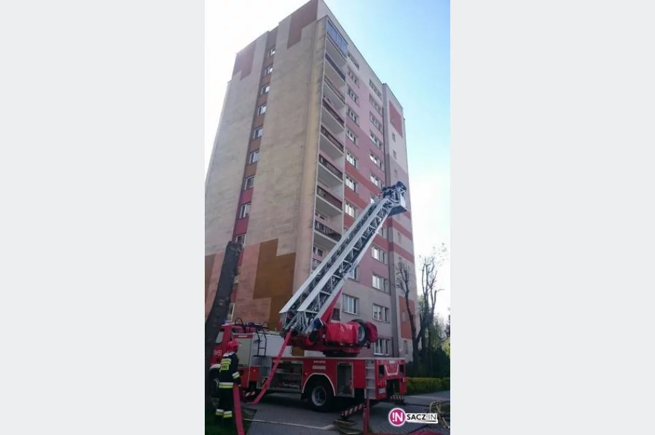 Nowy Sącz - ćwiczenia strażaków na osiedlu Millenium - zdjęcie 4
