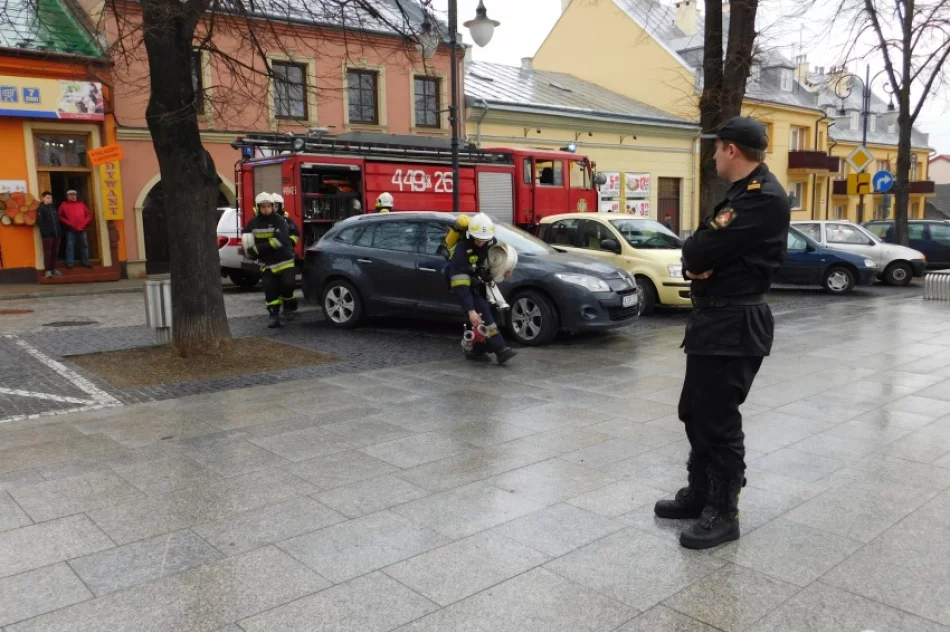 Biecz: Strażackie ćwiczenia w ratuszu - zdjęcie 5