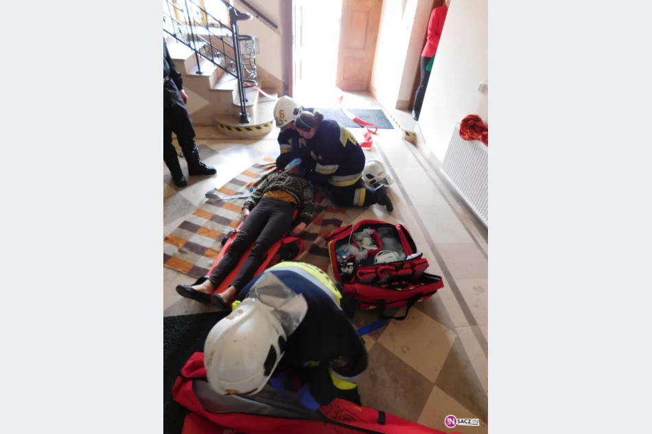 Biecz: Strażackie ćwiczenia w ratuszu - zdjęcie 11