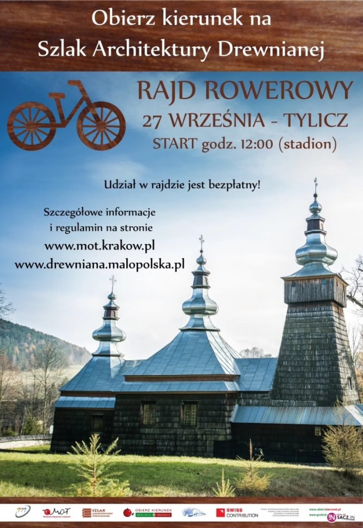 Rajd rowerowy „Obierz kierunek na Szlak Architektury Drewnianej”