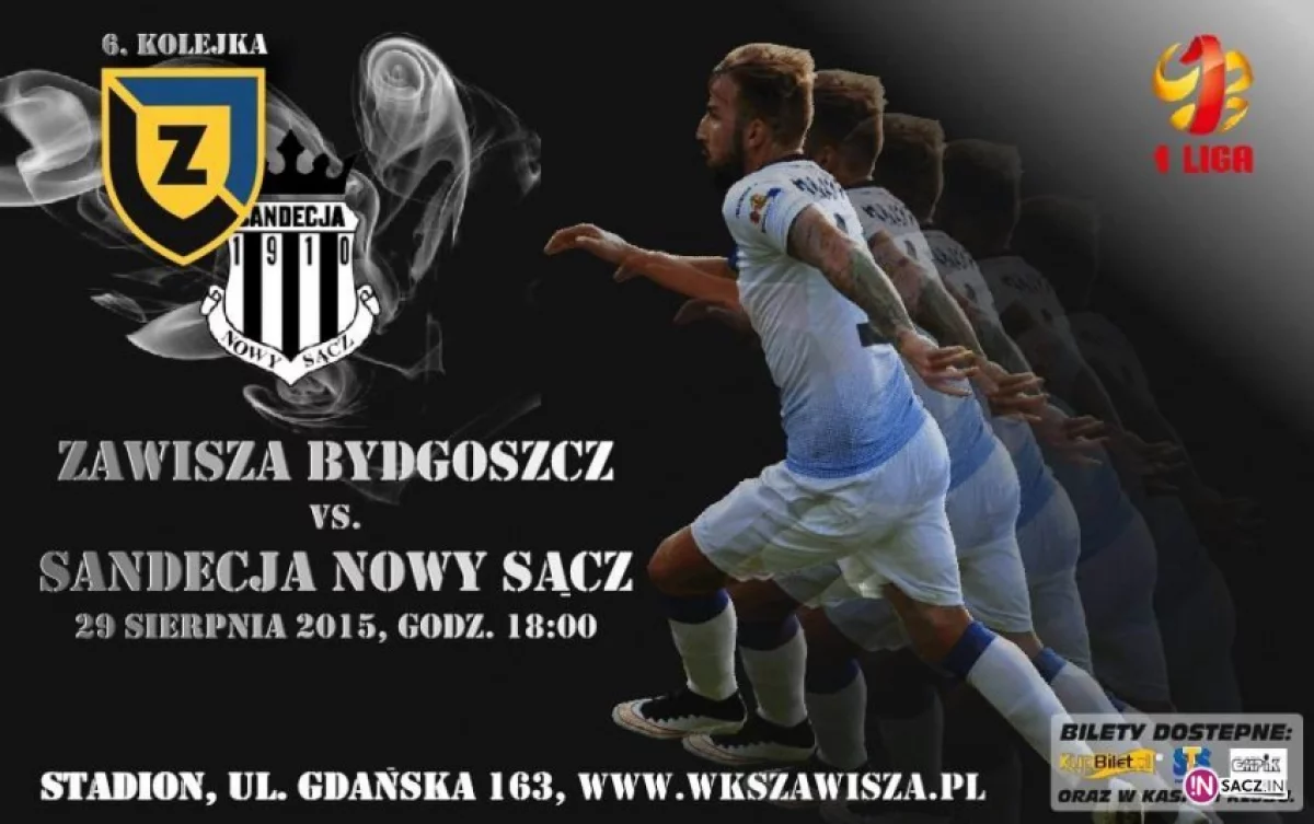 6 kolejka 1 ligi. Sandecja zagra w Bydgoszczy