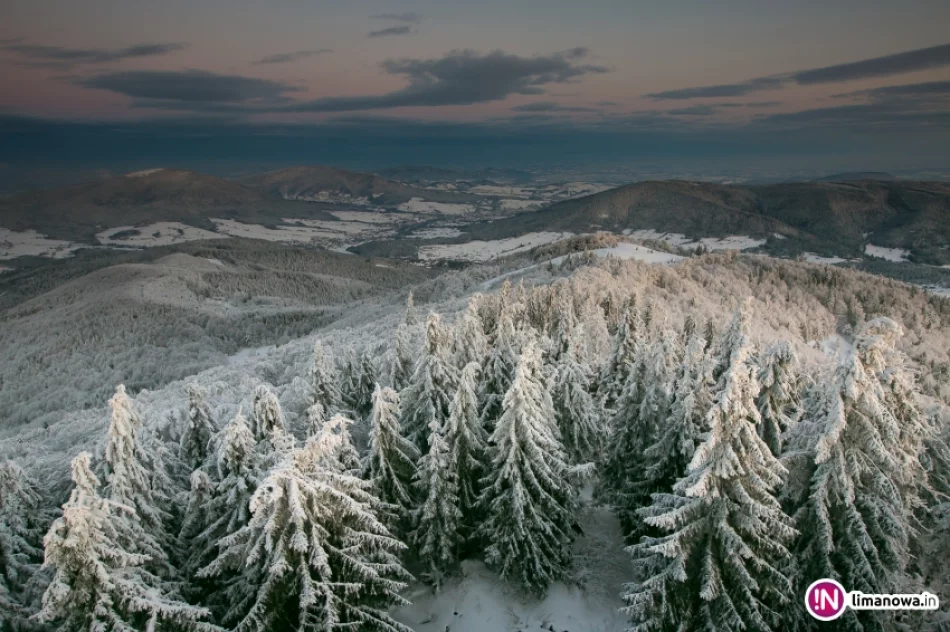 Zimowy wschód słońca na Mogielicy - zdjęcie 9