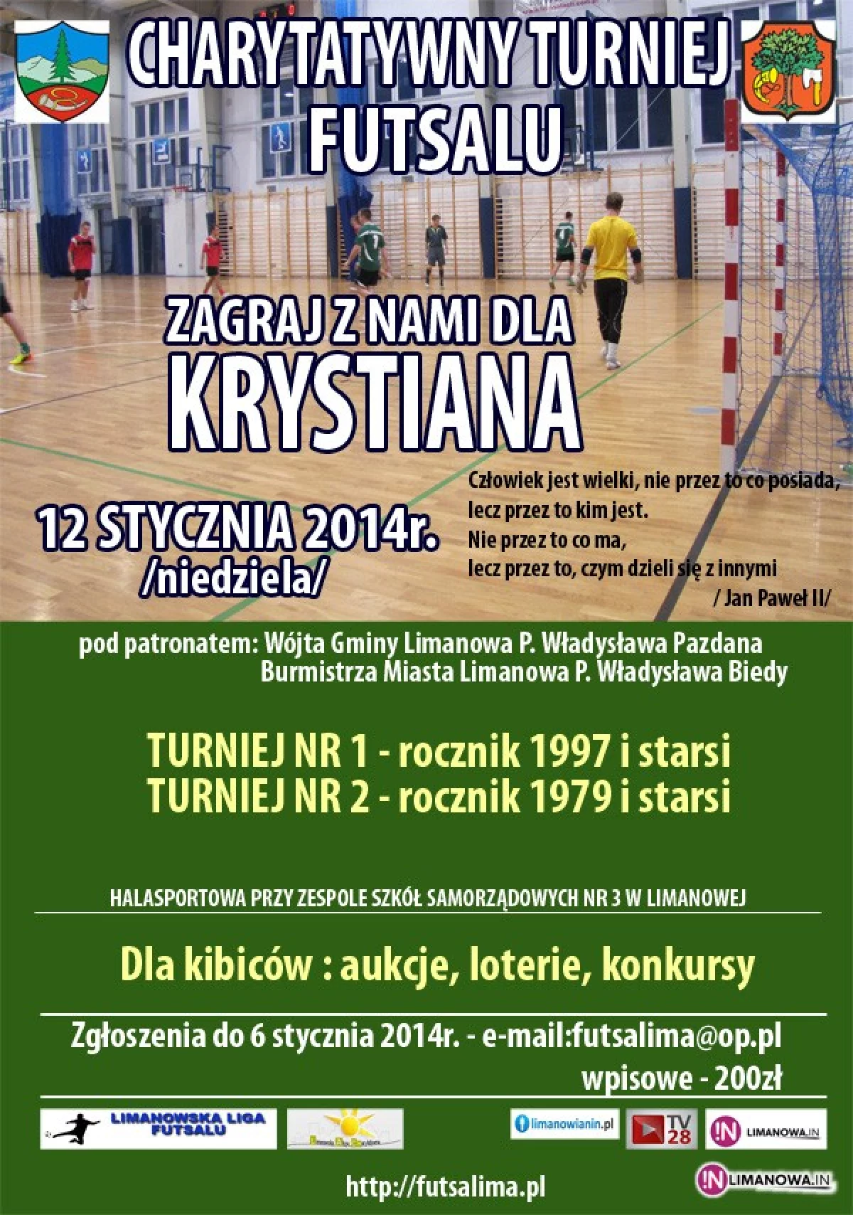 Turniej futsalu: „Zagraj z nami dla Krystiana”