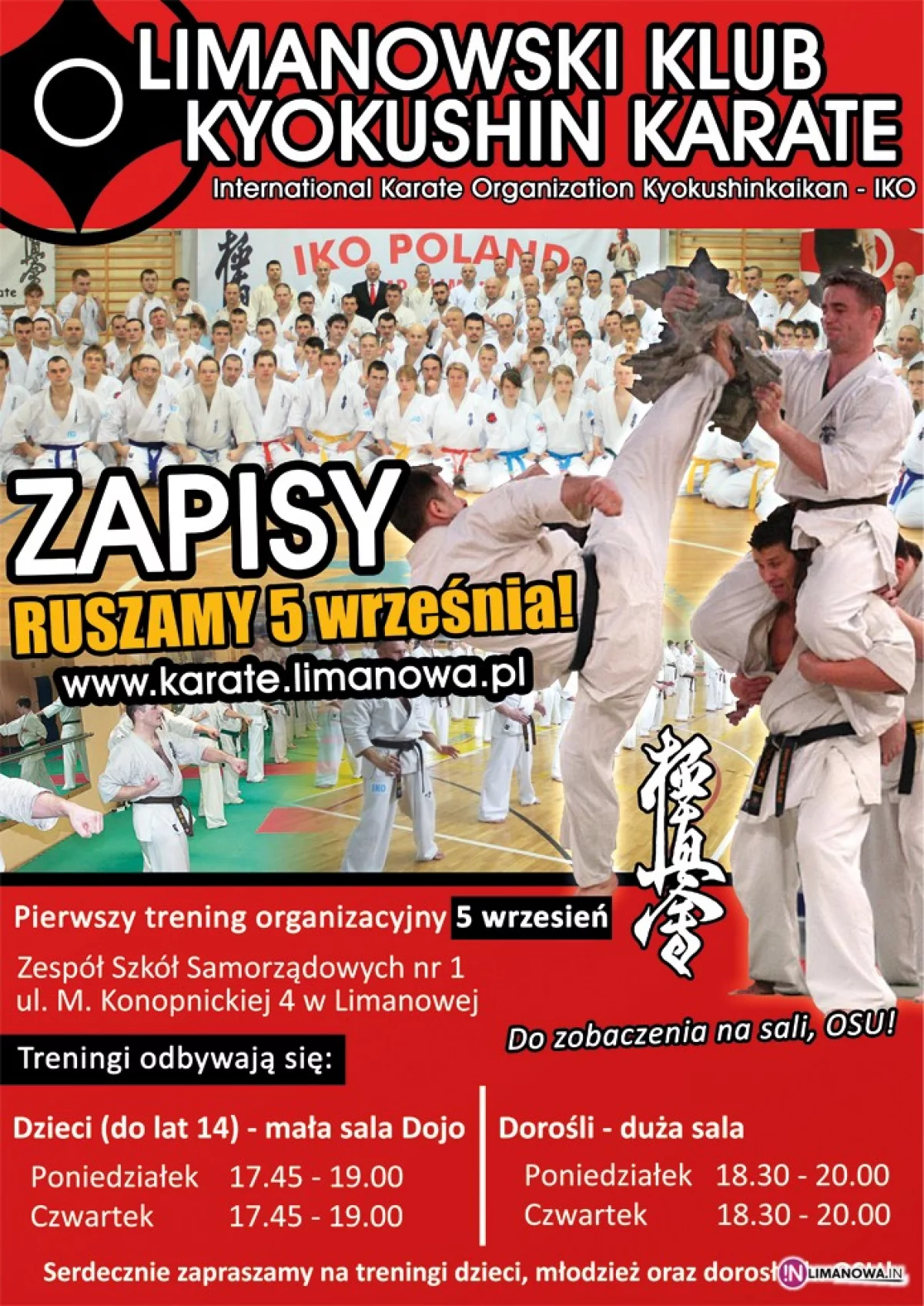 Zapisy do klubu Karate Kyokushin