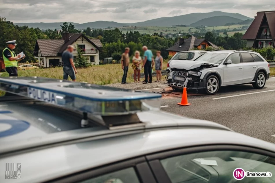 Czołowe zderzenie na krajówce (wideo) - zdjęcie 4