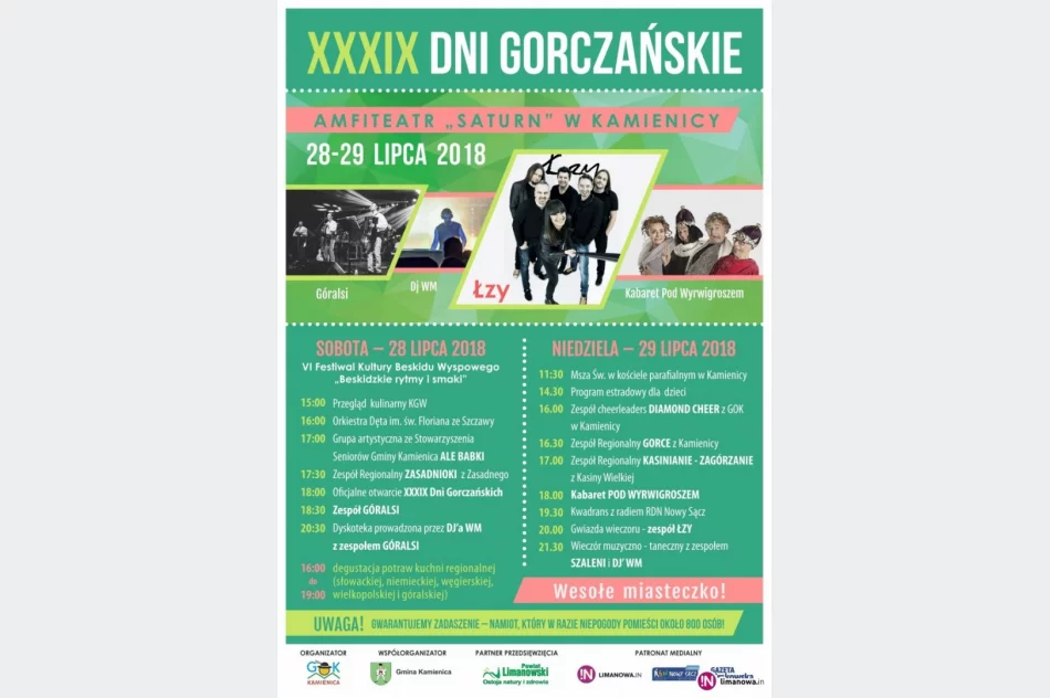 Zespół Łzy wystąpi podczas Dni Gorczańskich. Znany program imprezy - zdjęcie 2