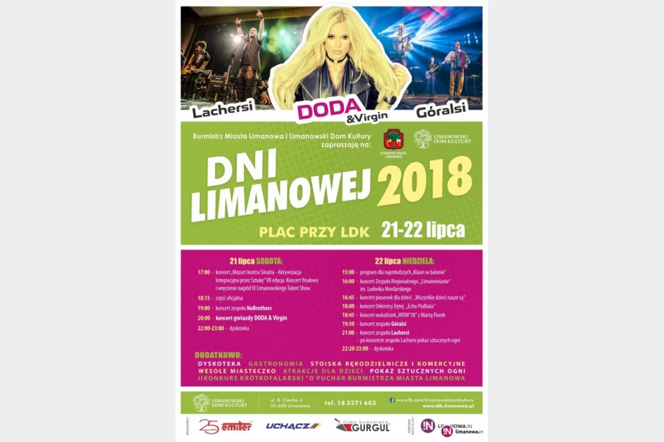 Znany pełny program tegorocznych Dni Limanowej - zdjęcie 2