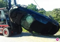 Zderzenie dwóch aut i dachowanie - zdjęcie główne