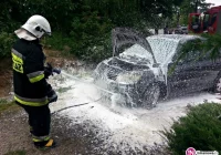 Przyczyną pożaru auta zwarcie instalacji - zdjęcie główne