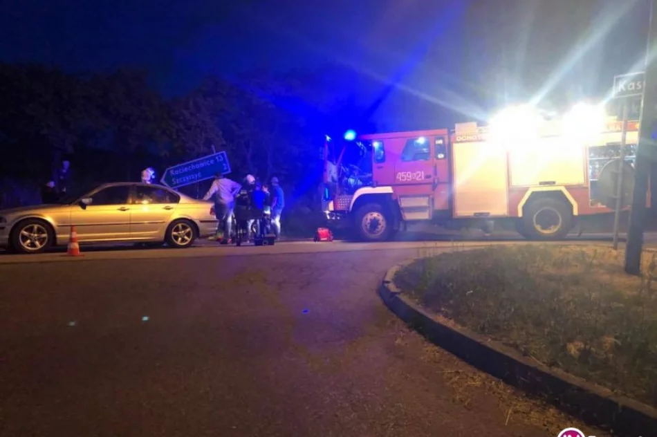 Volkswagen uderzył w BMW, a później dachował w przydrożnym rowie - zdjęcie 2