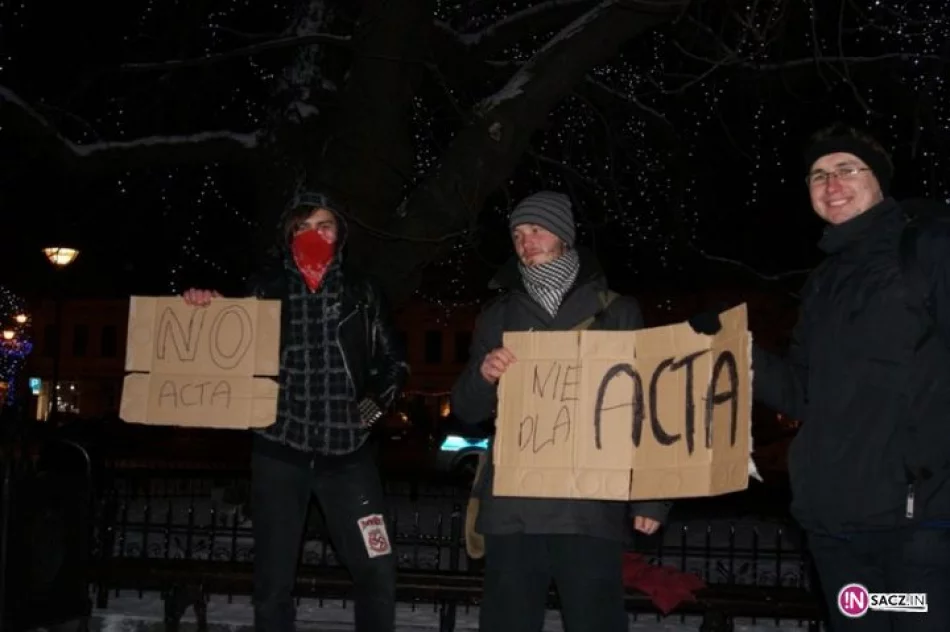 "Nie dla ACTA" - manifestacja sądeczan - zdjęcie 3