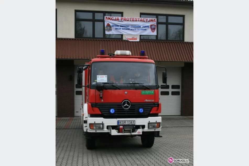 Akcja protestacyjna Straży Pożarnej w Gorlicach - zdjęcie 8