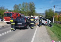 Dwie osoby ranne po zderzeniu pojazdów na DK 28 - zdjęcie główne