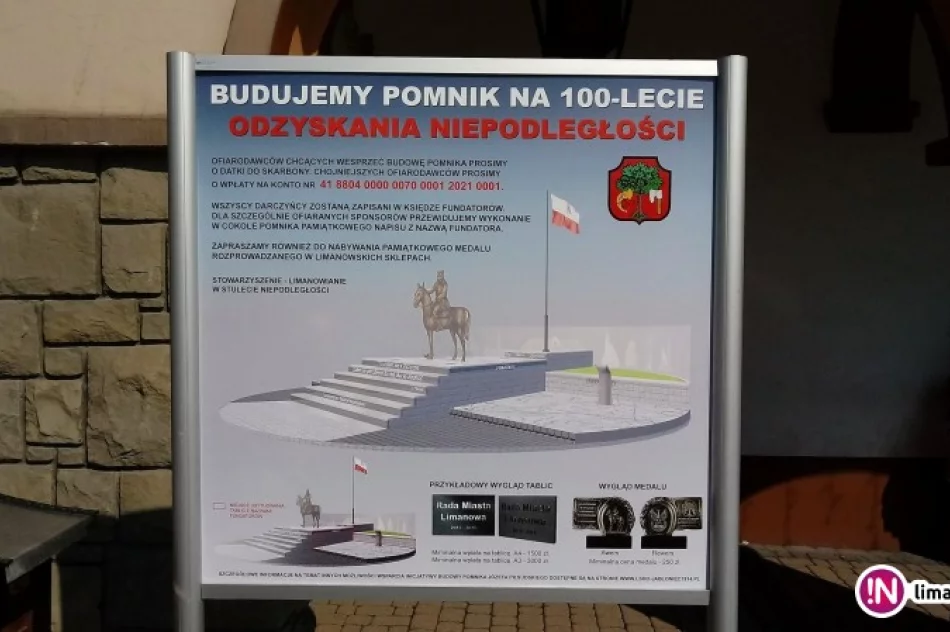 Za hojny datek - pamiątkowa tablica przy pomniku - zdjęcie 2