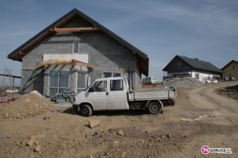 Wizyta na budowie domków dla powodzian w Siedliskach - zdjęcie 20