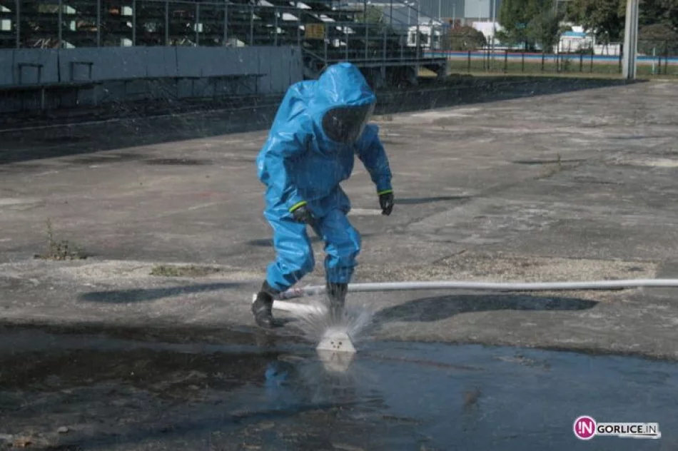 Powiatowe ćwiczenia straży na lodowisku w Gorlicach - zdjęcie 8